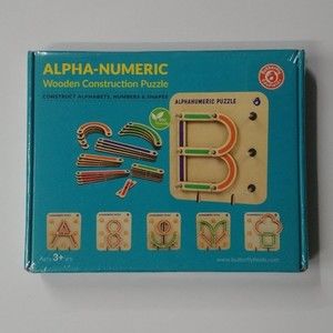 Alpha Numeric Wooden Construction Puzzle